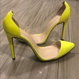 Transparent Neon heels